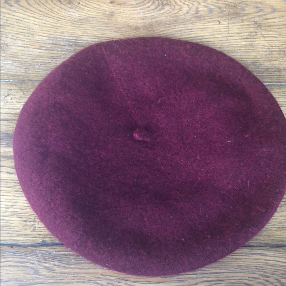 Burgundy beret